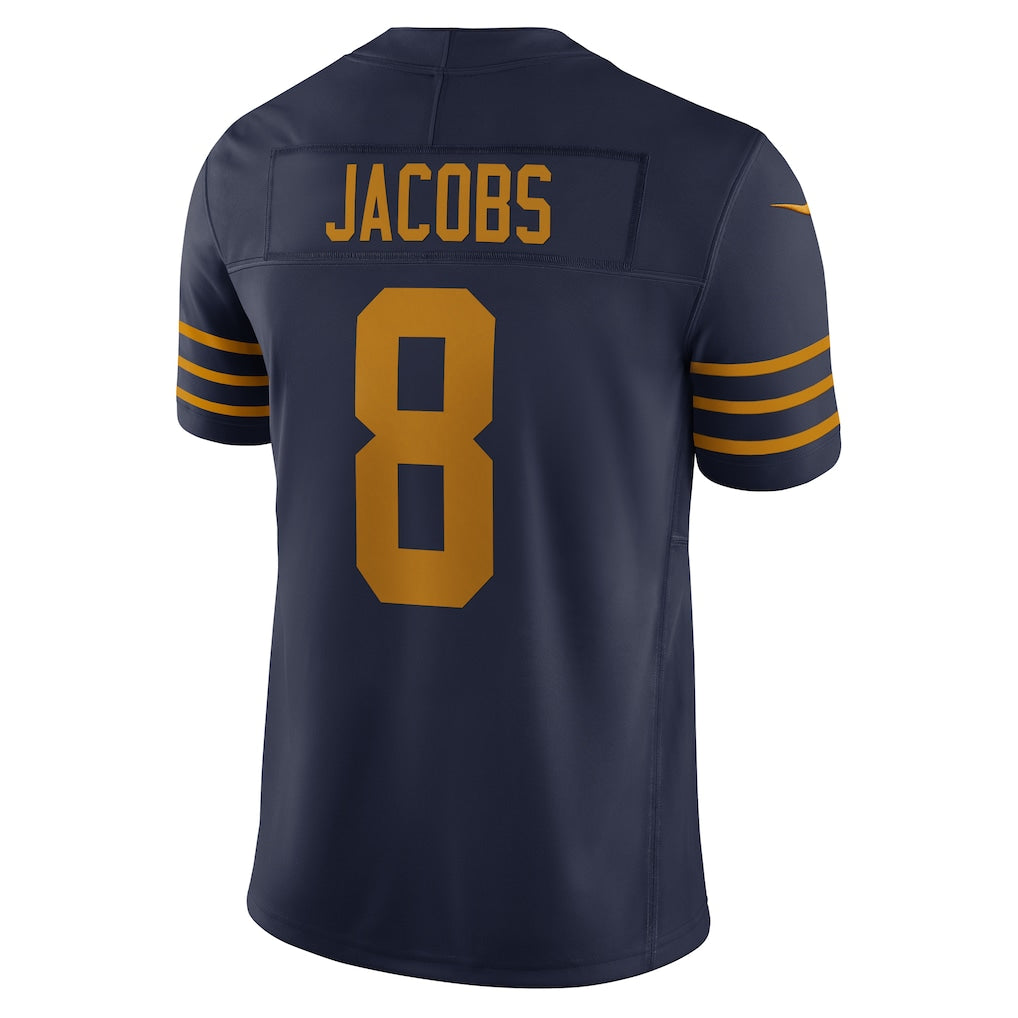 GB.Packers #8 Josh Jacobs Navy Vapor F.U.S.E. Limited Jersey