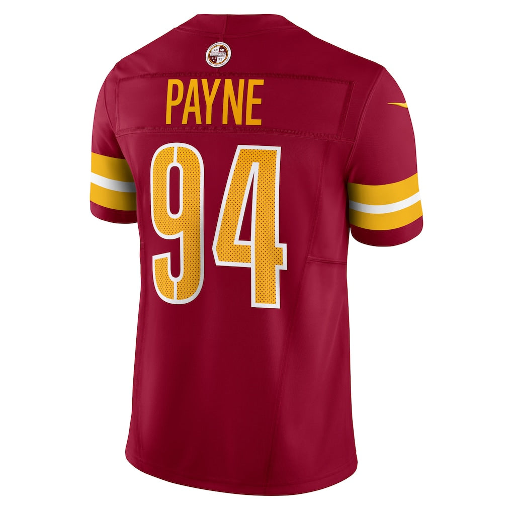 W.Commanders #94 Daron Payne Burgundy Vapor F.U.S.E. Limited Jersey