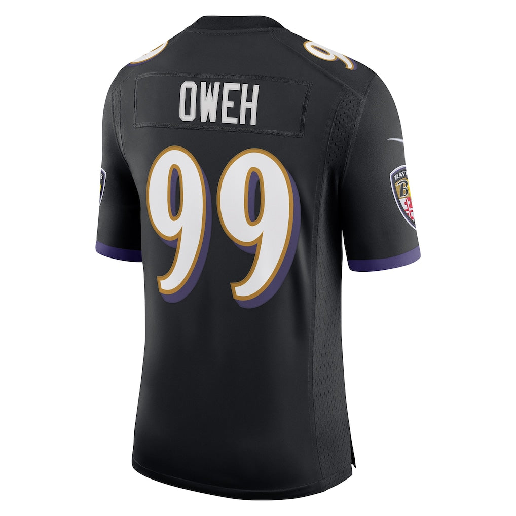 B.Ravens #99 Odafe Oweh Black Vapor F.U.S.E. Limited Jersey