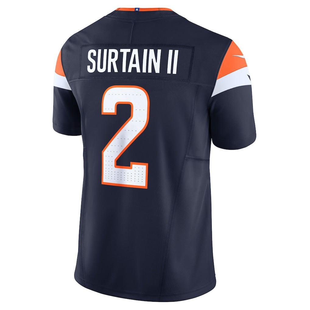 D.Broncos #2 Patrick Surtain II Navy Vapor F.U.S.E. Limited Jersey
