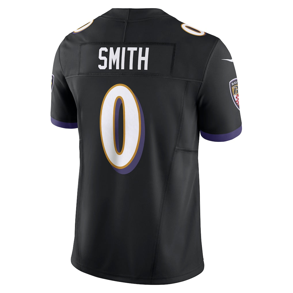 B.Ravens #0 Roquan Smith Black Vapor F.U.S.E. Limited Jersey