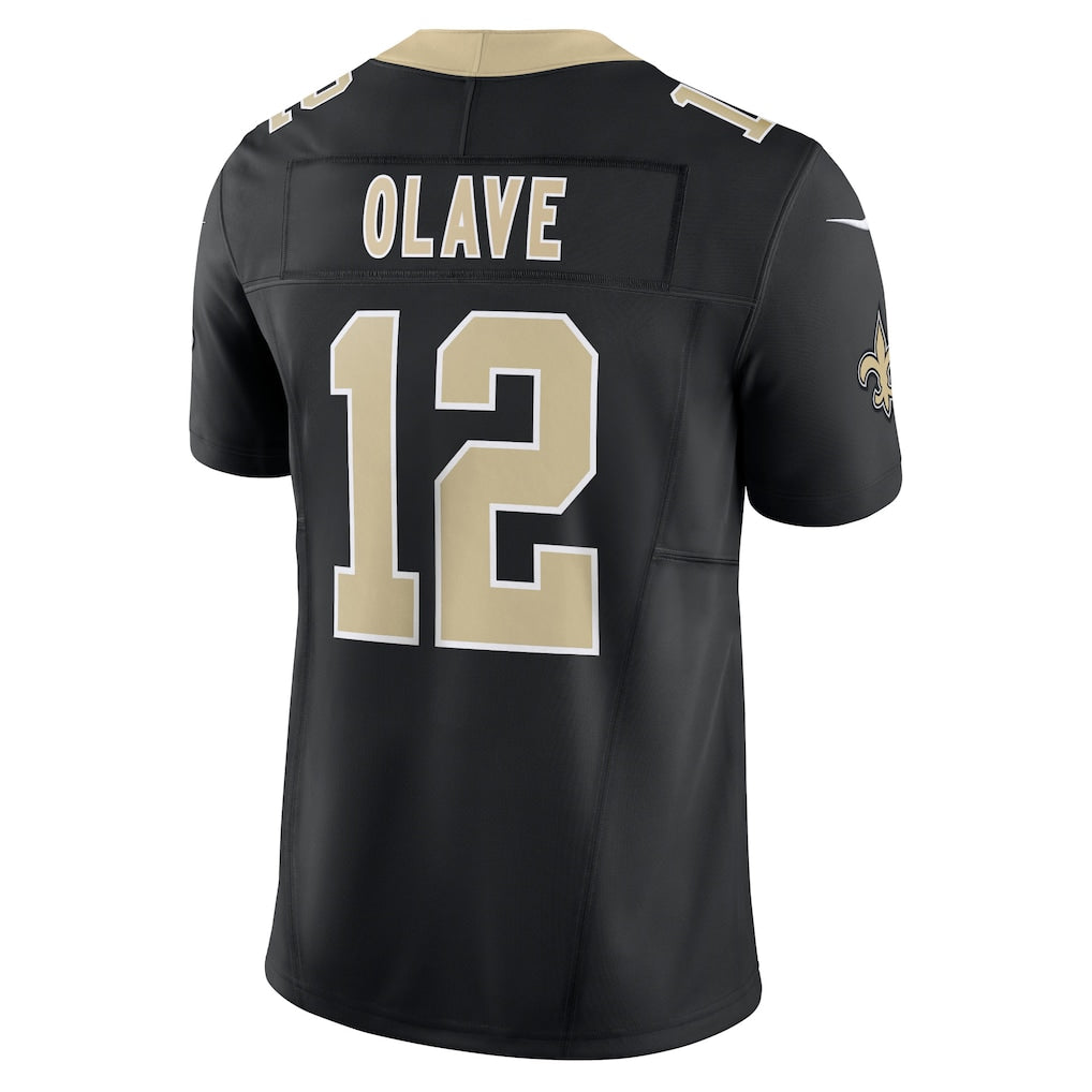 NO.Saints #12 Chris Olave Black Vapor F.U.S.E. Limited Jersey