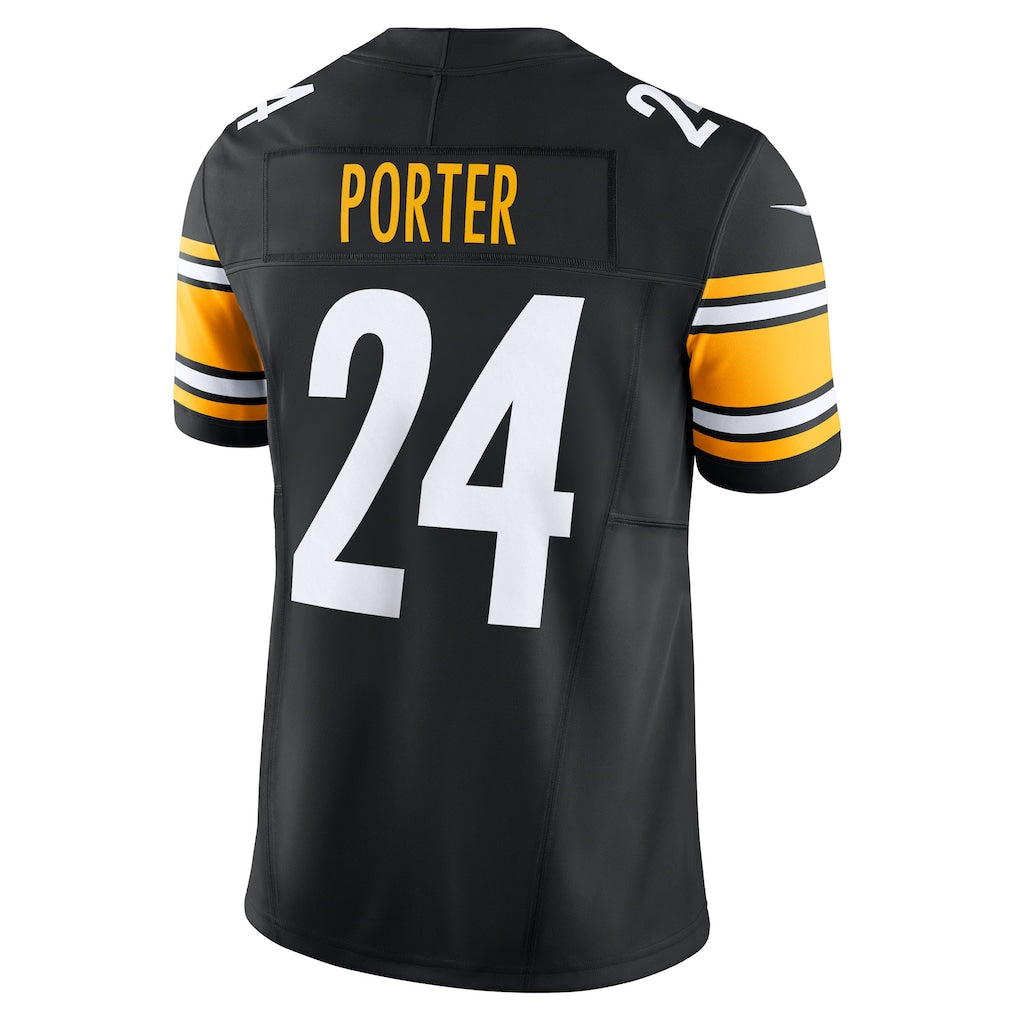 P.Steelers #24 Joey Porter Jr. Black Vapor F.U.S.E. Limited Jersey