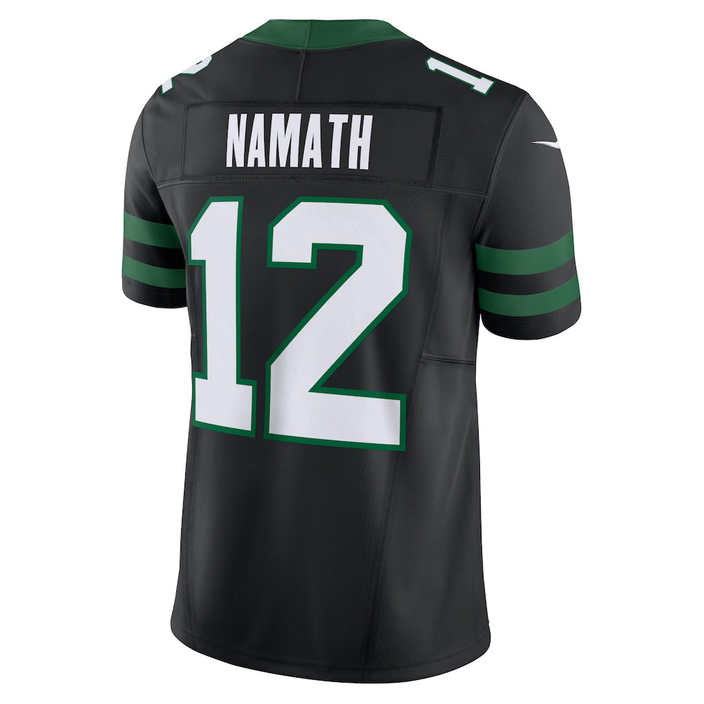 NY.Jets #12 Joe Namath Black Vapor F.U.S.E. Limited Jersey
