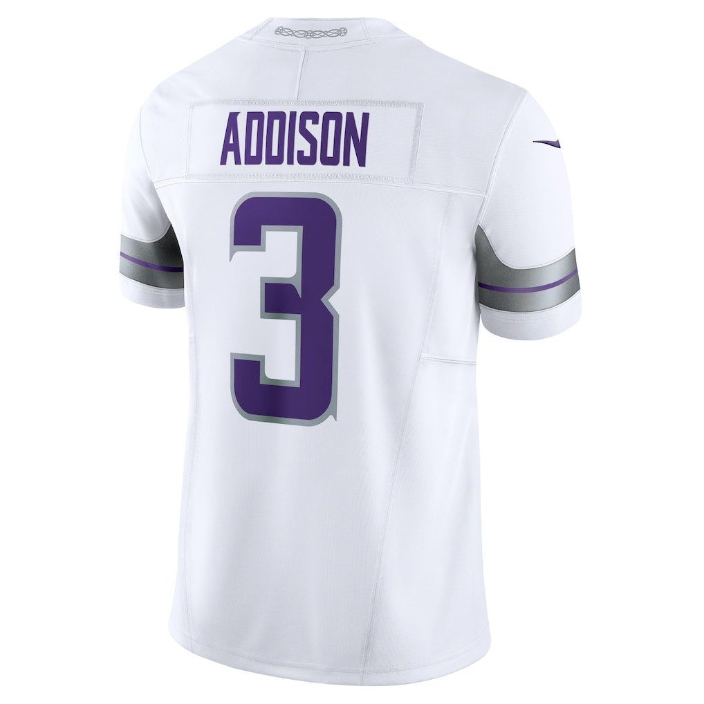 M.Vikings #3 Jordan Addison White Vapor F.U.S.E. Limited Jersey