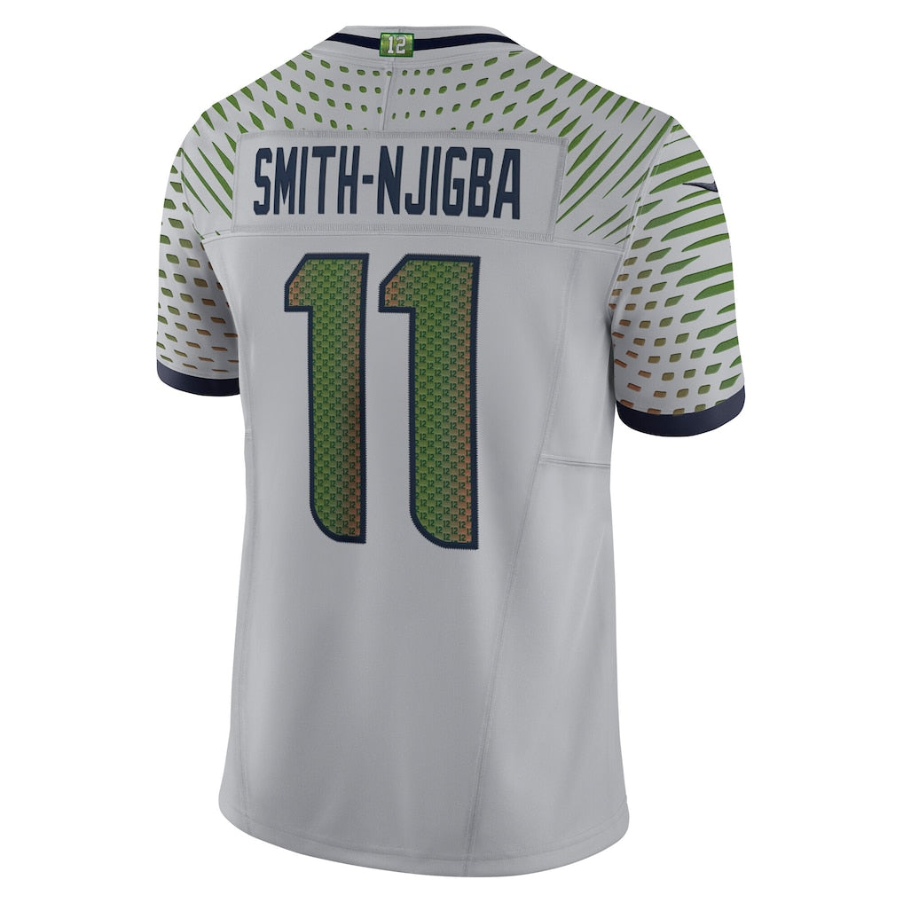 S.Seahawks #11 Jaxon Smith-Njigba Wolf Gray Vapor F.U.S.E. Limited Jersey