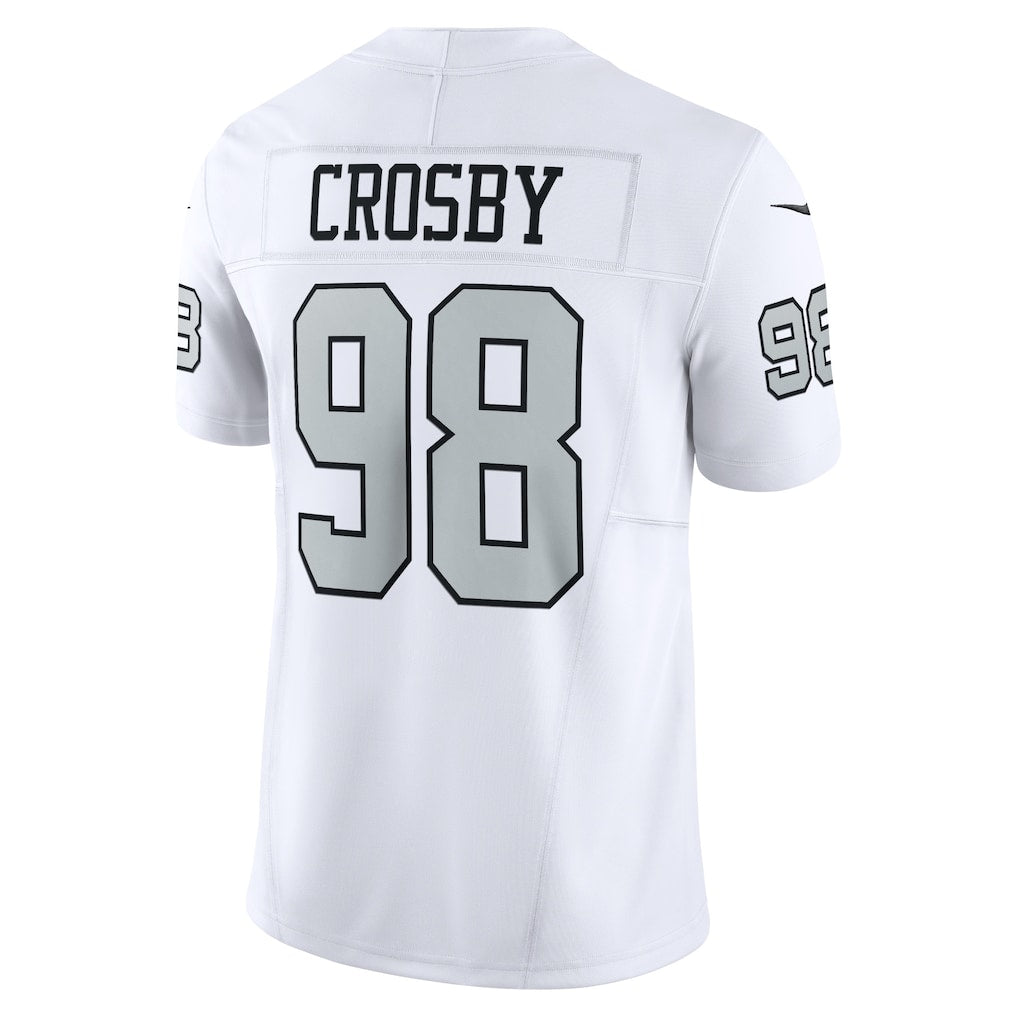 LV.Raiders #98 Maxx Crosby White Vapor F.U.S.E. Limited Jersey