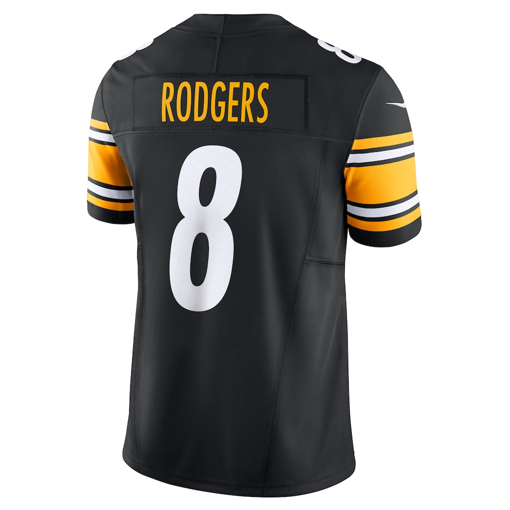 P.Steelers #8 Aaron Rodgers Black Vapor F.U.S.E. Limited Jersey
