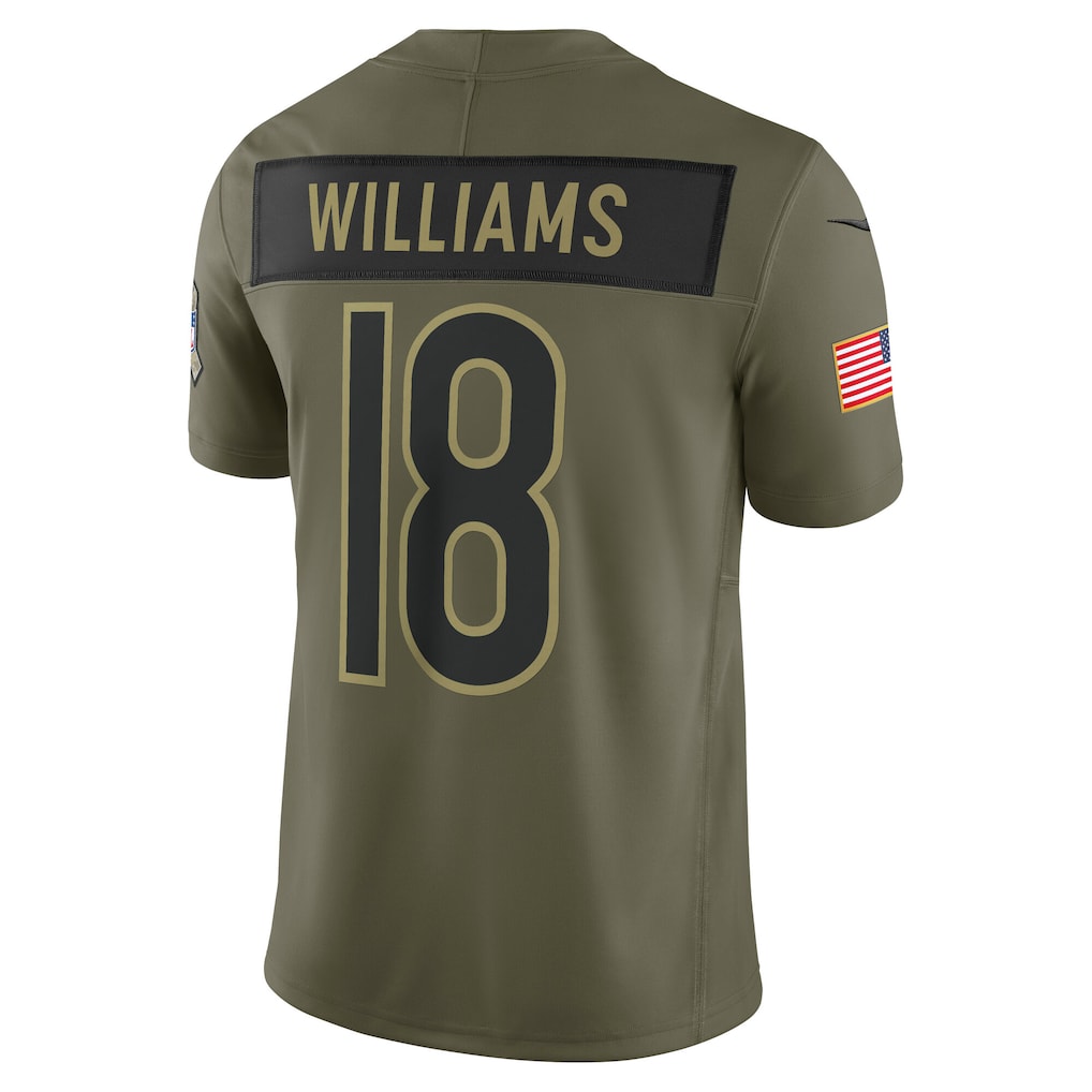 C.Bears #18 Caleb Williams Olive Vapor F.U.S.E. Limited Jersey