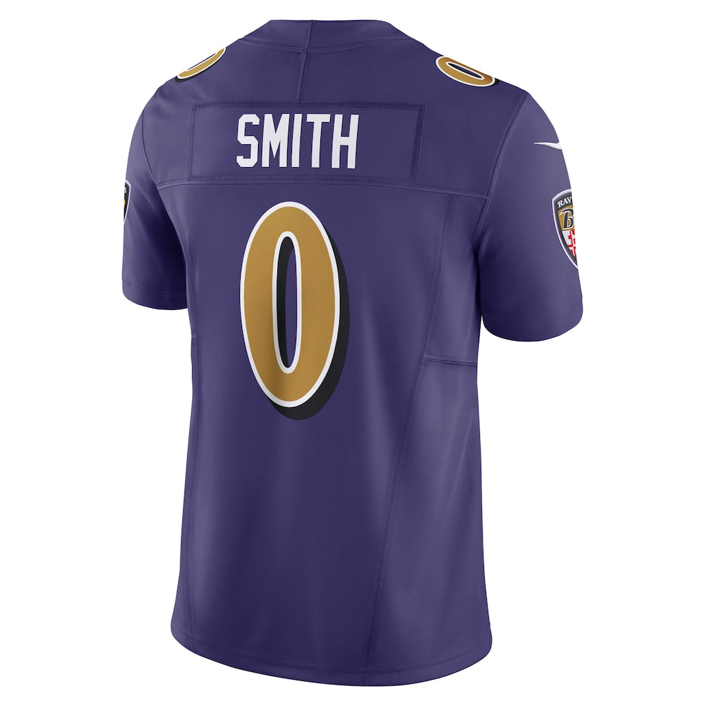 B.Ravens #0 Roquan Smith Purple Vapor F.U.S.E. Limited Jersey
