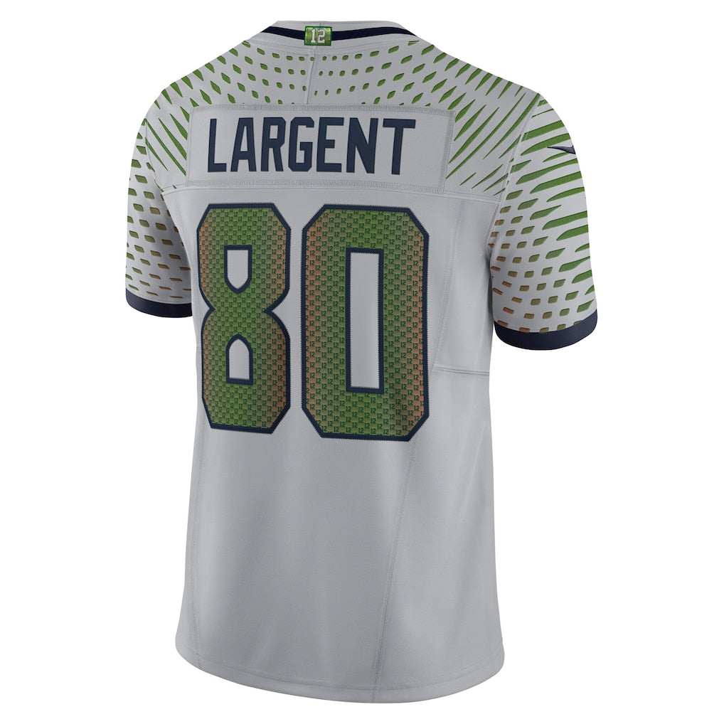 S.Seahawks #80 Steve Largent Wolf Gray Vapor F.U.S.E. Limited Jersey