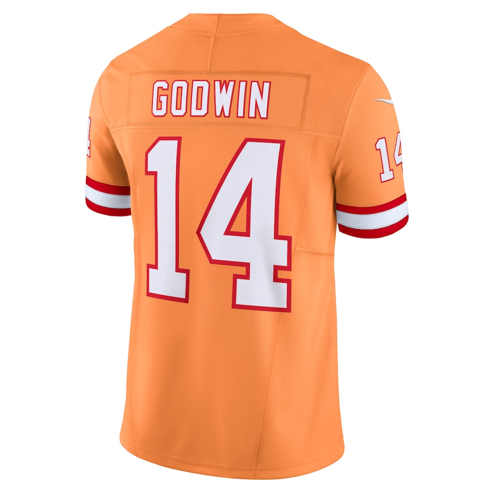 TB.Buccaneers #14 Chris Godwin Orange Vapor F.U.S.E. Limited Jersey
