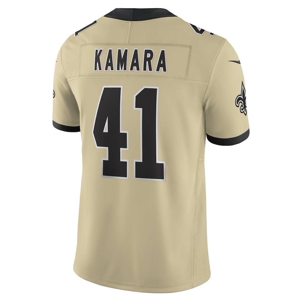 NO.Saints #41 Alvin Kamara Gold Vapor F.U.S.E. Limited Jersey