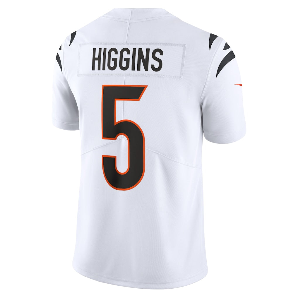 C.Bengals #5 Tee Higgins White Vapor F.U.S.E. Limited Jersey