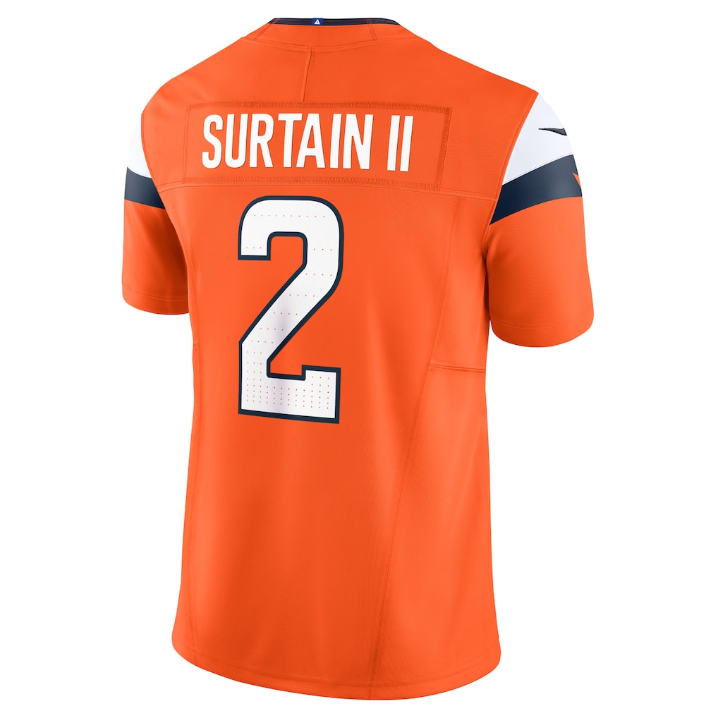 D.Broncos #2 Patrick Surtain II Orange Vapor F.U.S.E. Limited Jersey