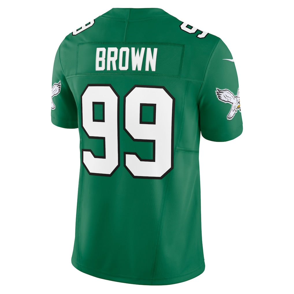 P.Eagles #99 Jerome Brown Kelly Green Vapor F.U.S.E. Limited Jersey