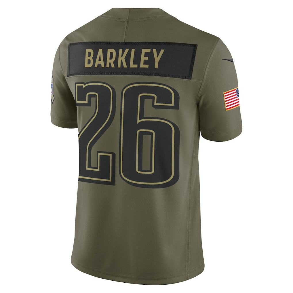 P.Eagles #26 Saquon Barkley Olive Vapor F.U.S.E. Limited Jersey