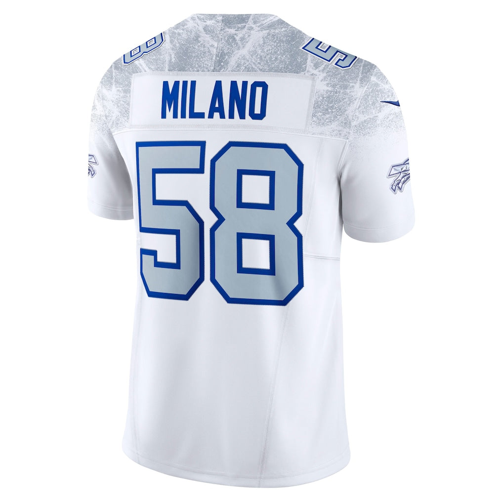 B.Bills #58 Matt Milano White Vapor F.U.S.E. Limited Jersey