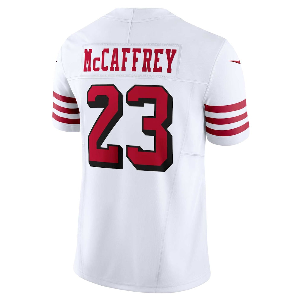 SF.49ers #23 Christian McCaffrey White Vapor F.U.S.E. Limited Jersey