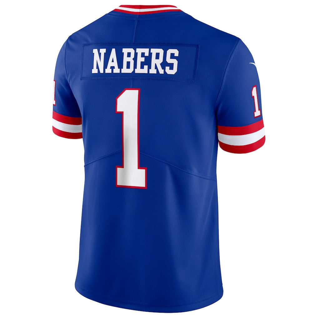 NY.Giants #1 Malik Nabers Royal Vapor F.U.S.E. Limited Jersey