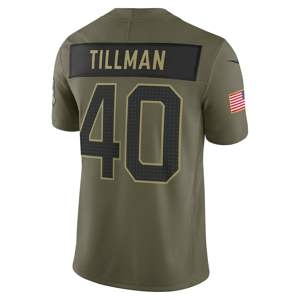 A.Cardinals #40 Pat Tillman Olive Vapor F.U.S.E. Limited Jersey