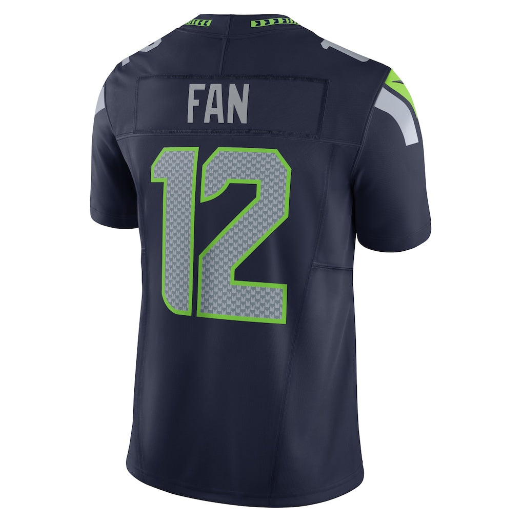 S.Seahawks  #12 12th Fan College Navy Vapor F.U.S.E. Limited Jersey