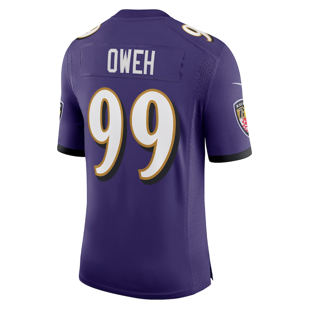 B.Ravens #99 Odafe Oweh Purple Vapor F.U.S.E. Limited Jersey