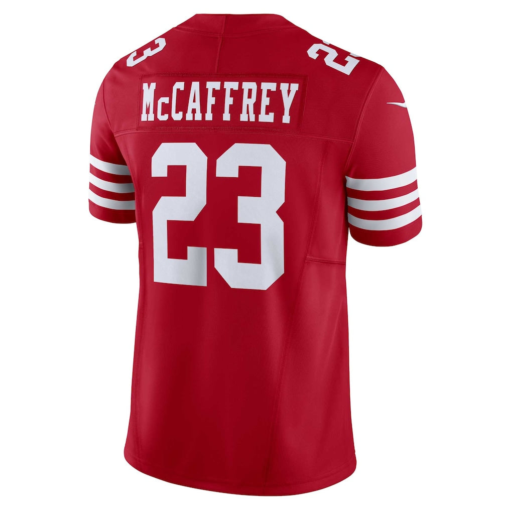SF.49ers #23 Christian McCaffrey Scarlet Vapor F.U.S.E. Limited Jersey
