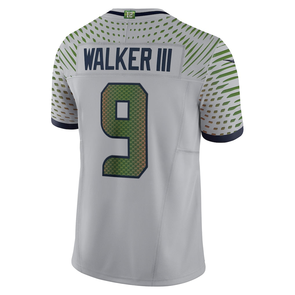S.Seahawks #9 Kenneth Walker III Wolf Gray Vapor F.U.S.E. Limited Jersey