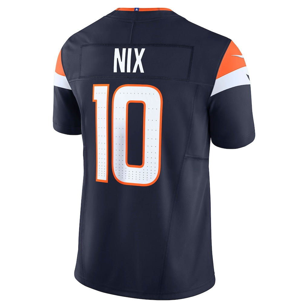 D.Broncos #10 Bo Nix Navy Vapor F.U.S.E. Limited Jersey