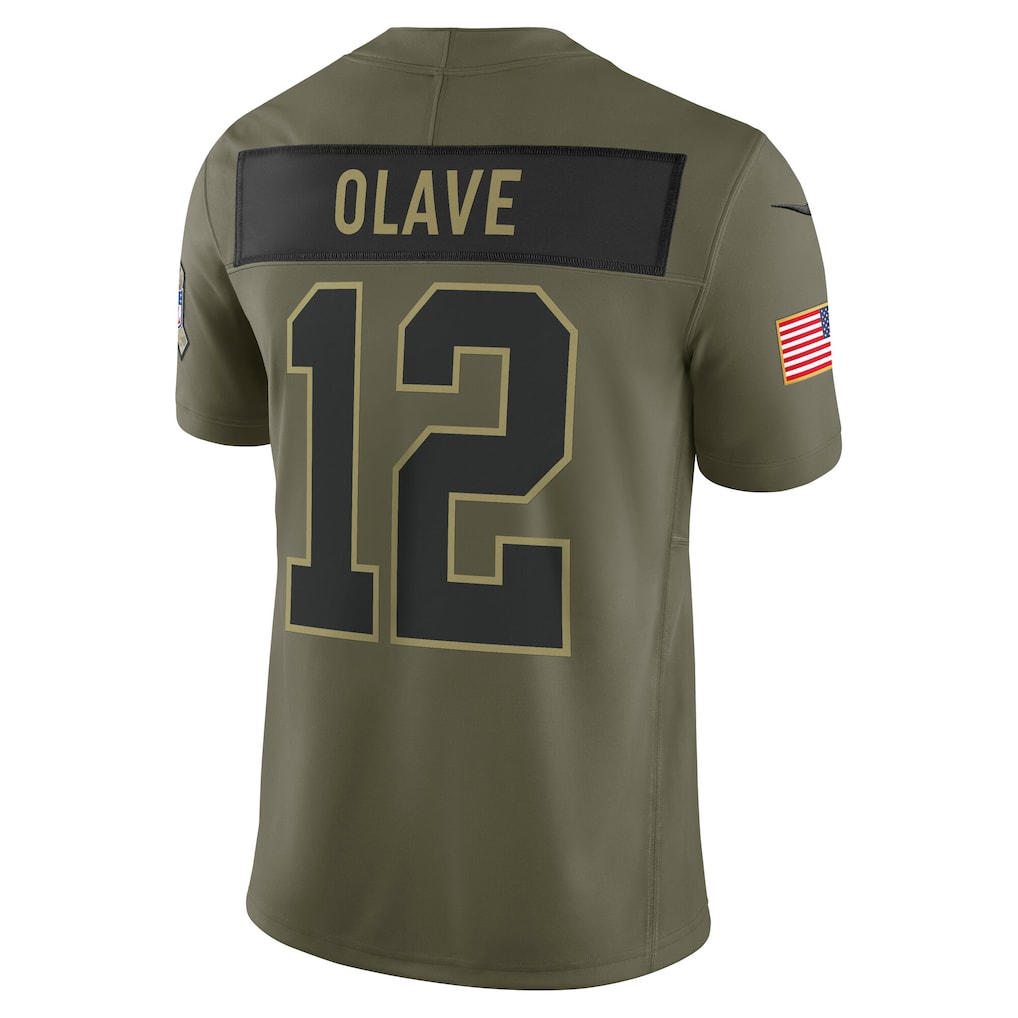 NO.Saints #12 Chris Olave Olive Vapor F.U.S.E. Limited Jersey