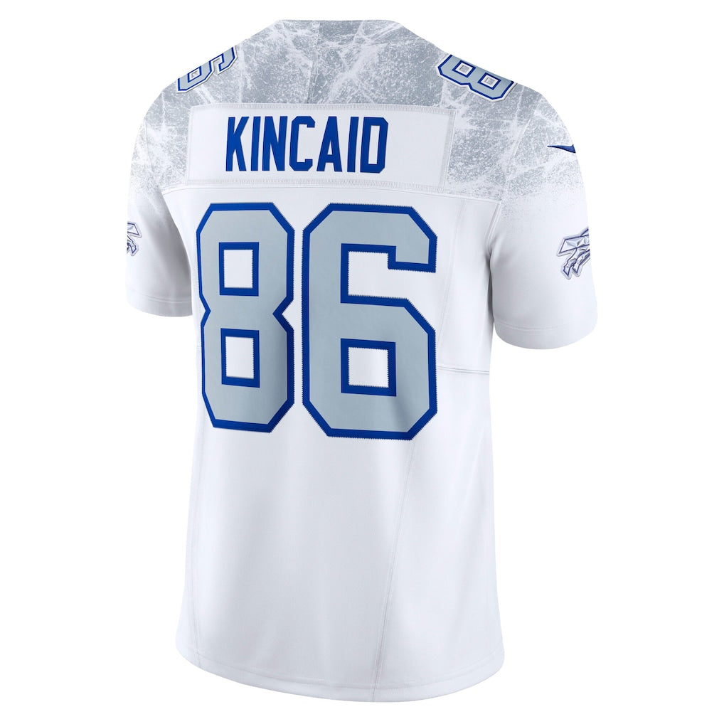 B.Bills #86 Dalton Kincaid White Vapor F.U.S.E. Limited Jersey