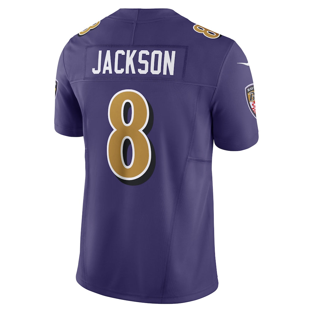B.Ravens #8 Lamar Jackson Purple Vapor F.U.S.E. Limited Jersey