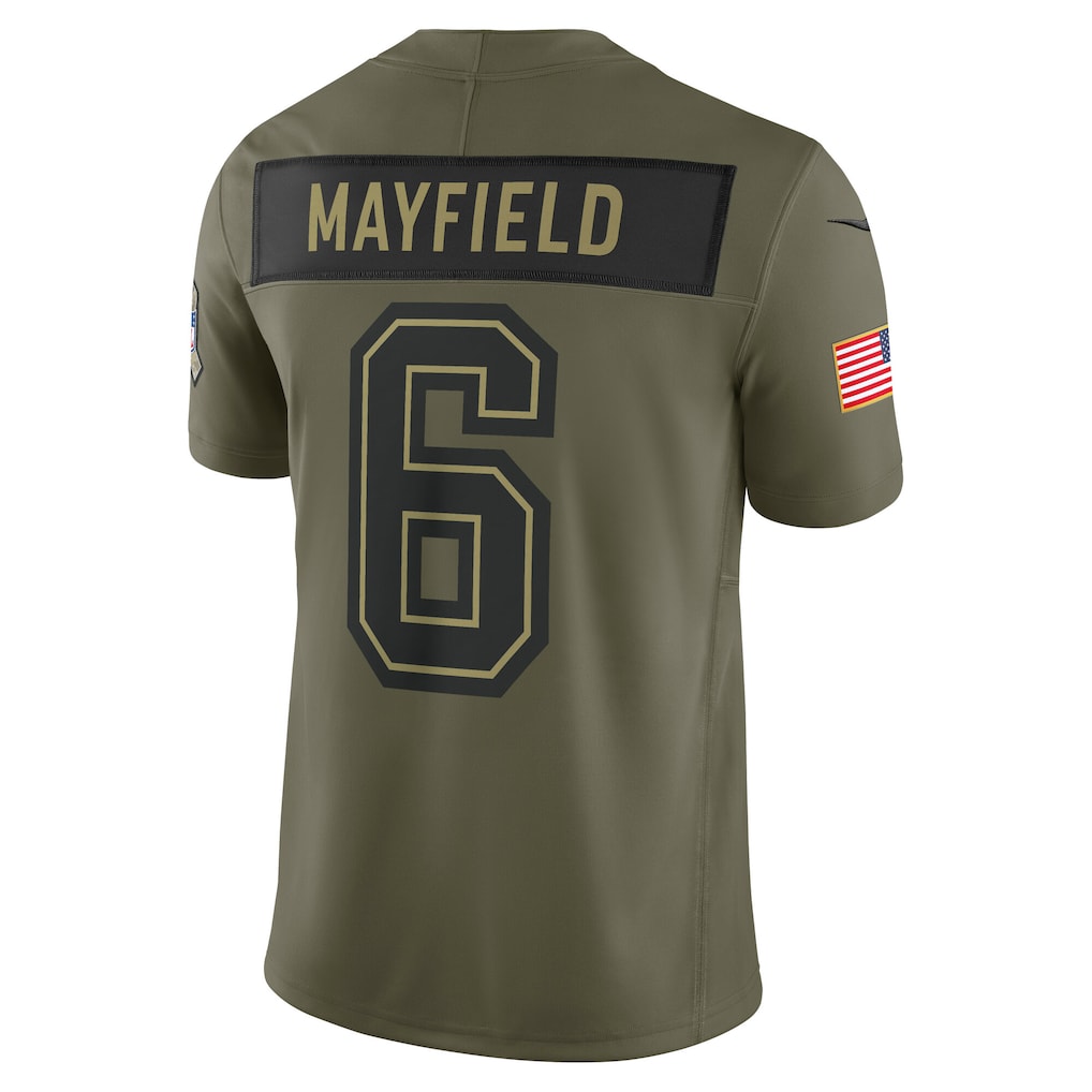 TB.Buccaneers #6 Baker Mayfield Olive Vapor F.U.S.E. Limited Jersey