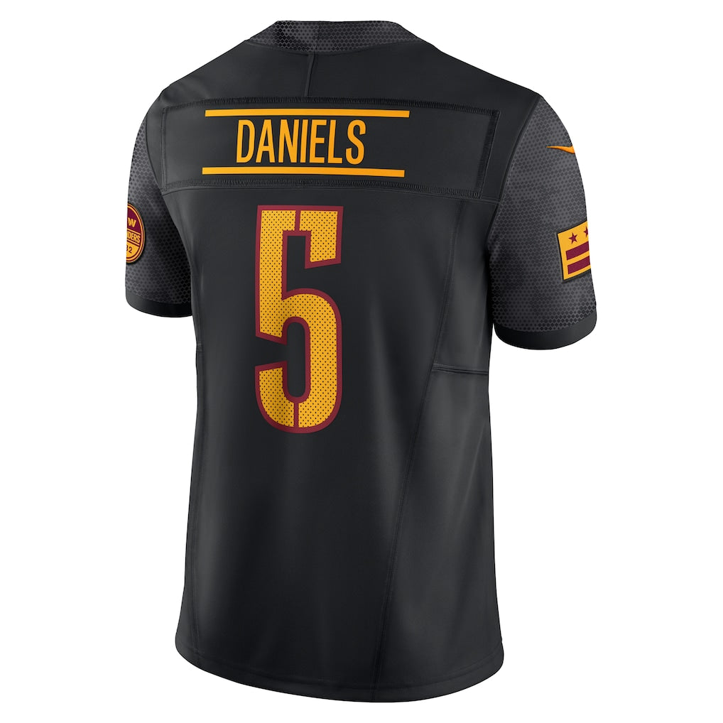 W.Commanders #5 Jayden Daniels Black Vapor F.U.S.E. Limited Jersey