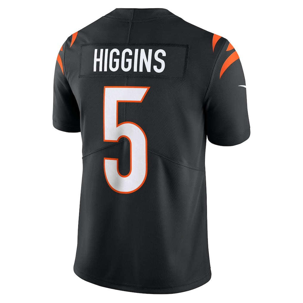 C.Bengals #5 Tee Higgins Black Vapor F.U.S.E. Limited Jersey