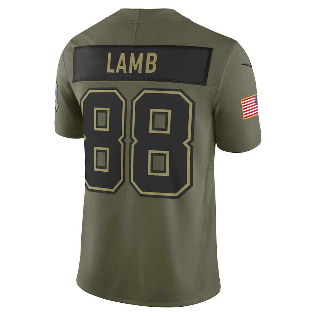 D.Cowboys #88 CeeDee Lamb Olive Vapor F.U.S.E. Limited Jersey