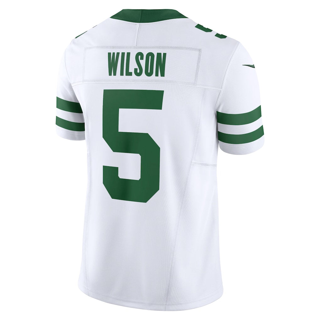 NY.Jets #5 Garrett Wilson White Vapor F.U.S.E. Limited Jersey
