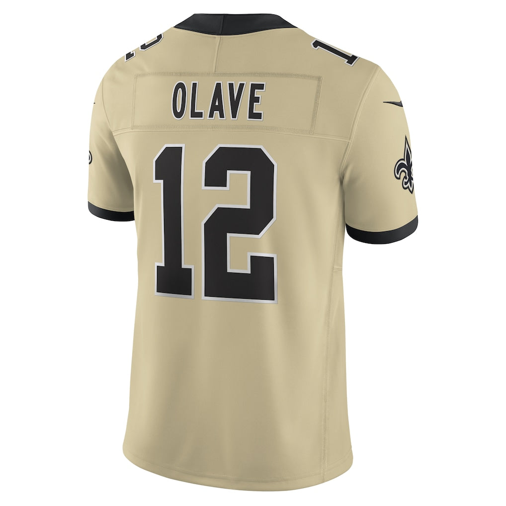 NO.Saints #12 Chris Olave Gold Vapor F.U.S.E. Limited Jersey
