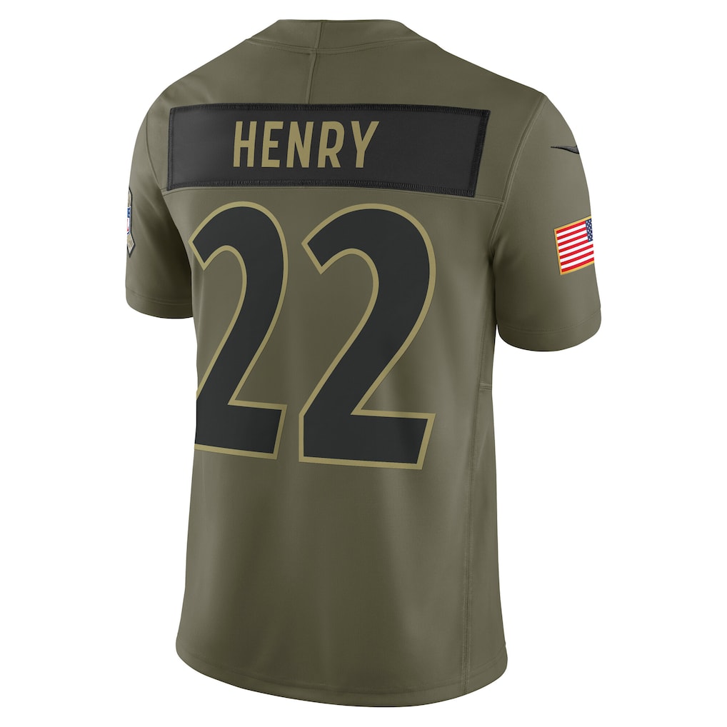 B.Ravens #22 Derrick Henry Olive Vapor F.U.S.E. Limited Jersey