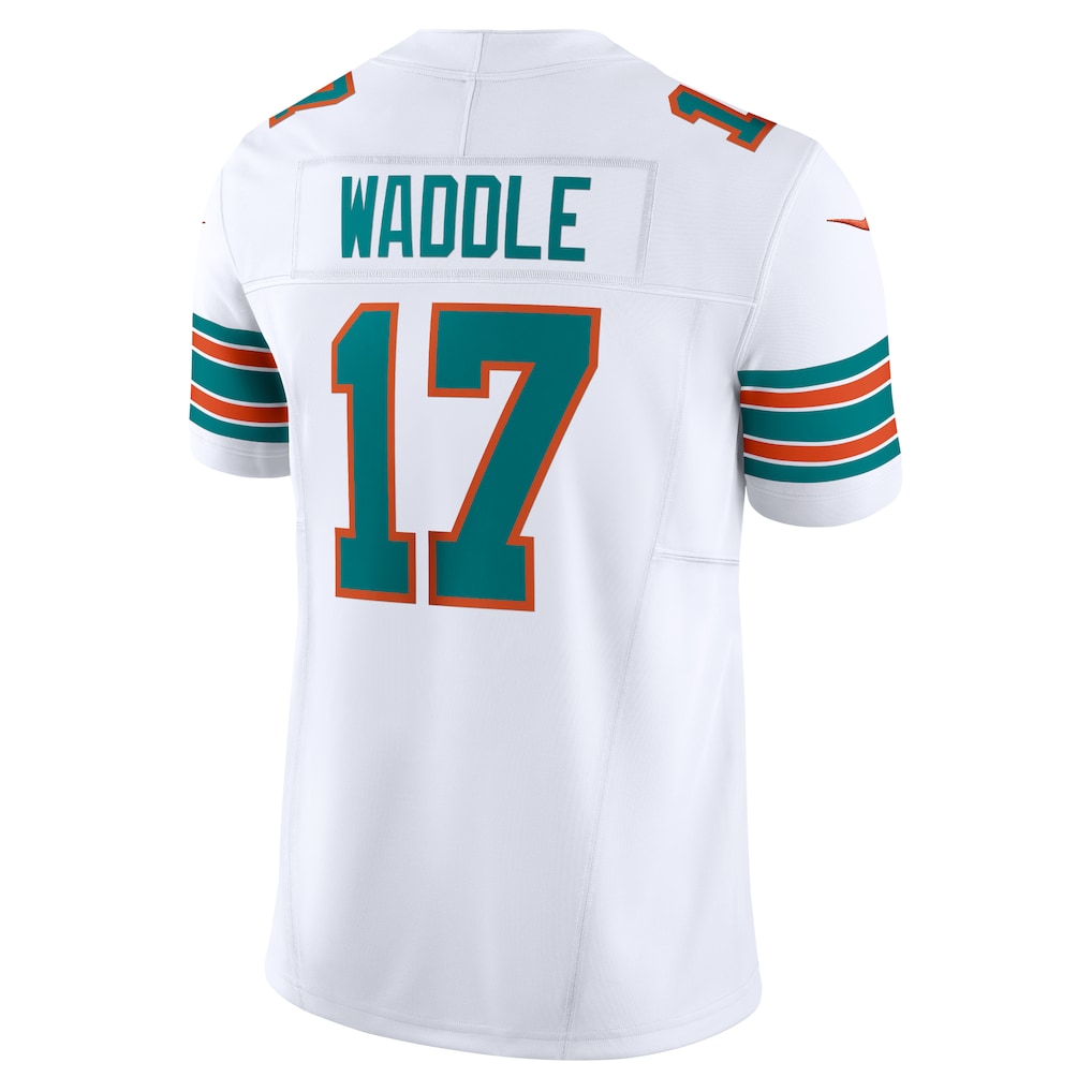 M.Dolphins #17 Jaylen Waddle White Vapor F.U.S.E. Limited Jersey