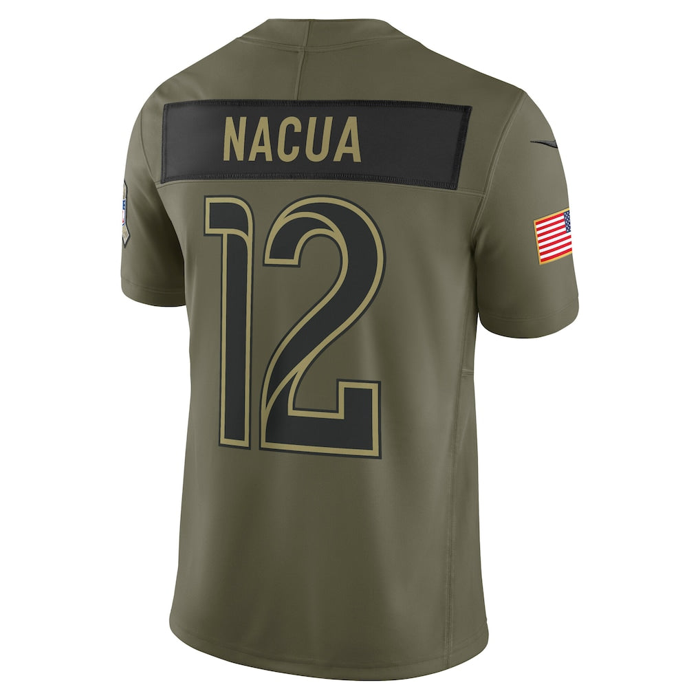 LA.Rams #12 Puka Nacua Olive Vapor F.U.S.E. Limited Jersey
