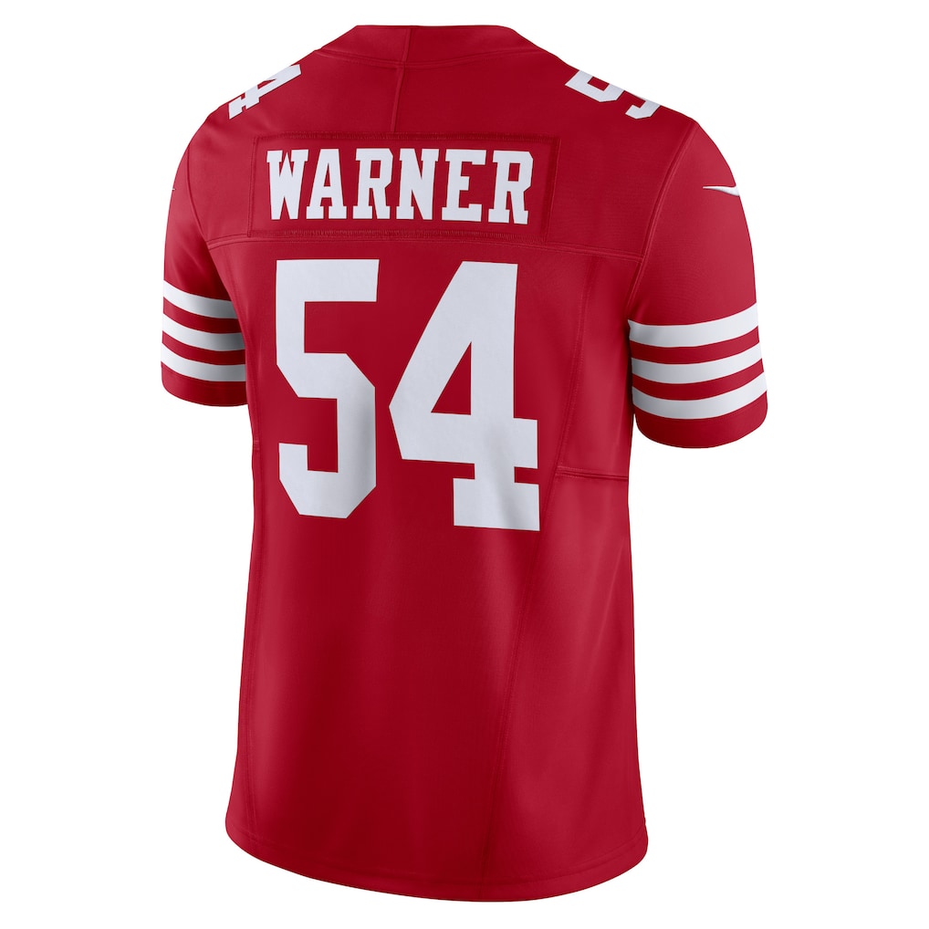 SF.49ers #54 Fred Warner Scarlet Vapor F.U.S.E. Limited Jersey