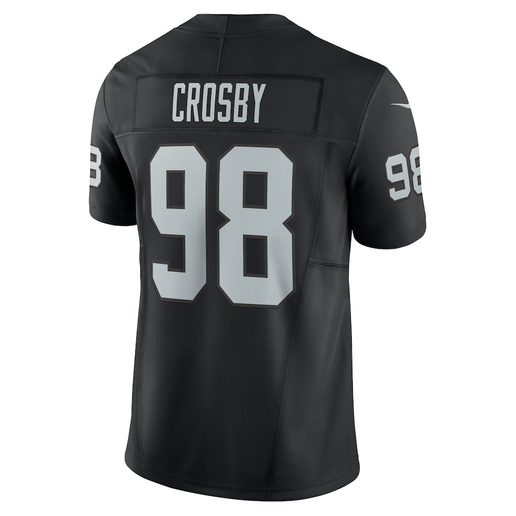 LV.Raiders #98 Maxx Crosby Black Vapor F.U.S.E. Limited Jersey